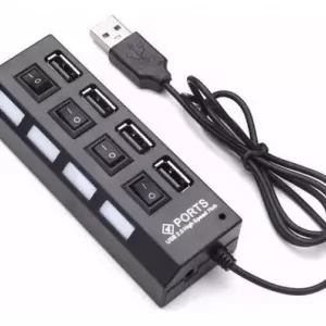 HUB USB 2.0 HI SPEED CON 4 PUERTOS