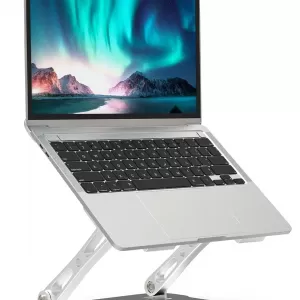 SOPORTE METÁLICO AJUSTABLE PARA LAPTOP CON BASE ANTIDESLIZANTE